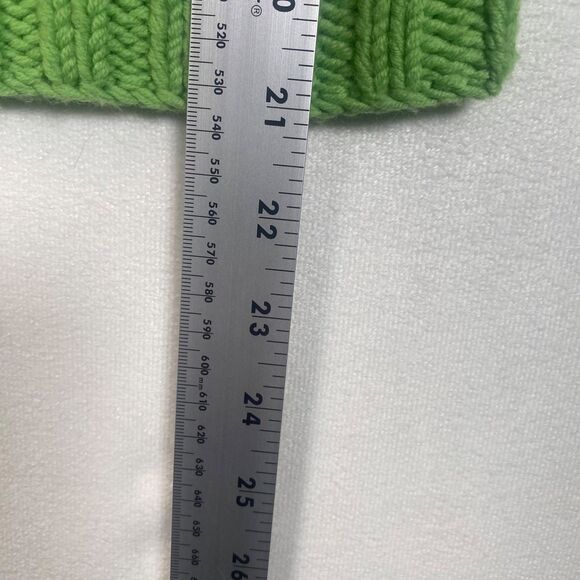 Express Hand Knit 100% Merino Wool Cable Knit Turtleneck Sweater Women’s M Green - Picture 8 of 9